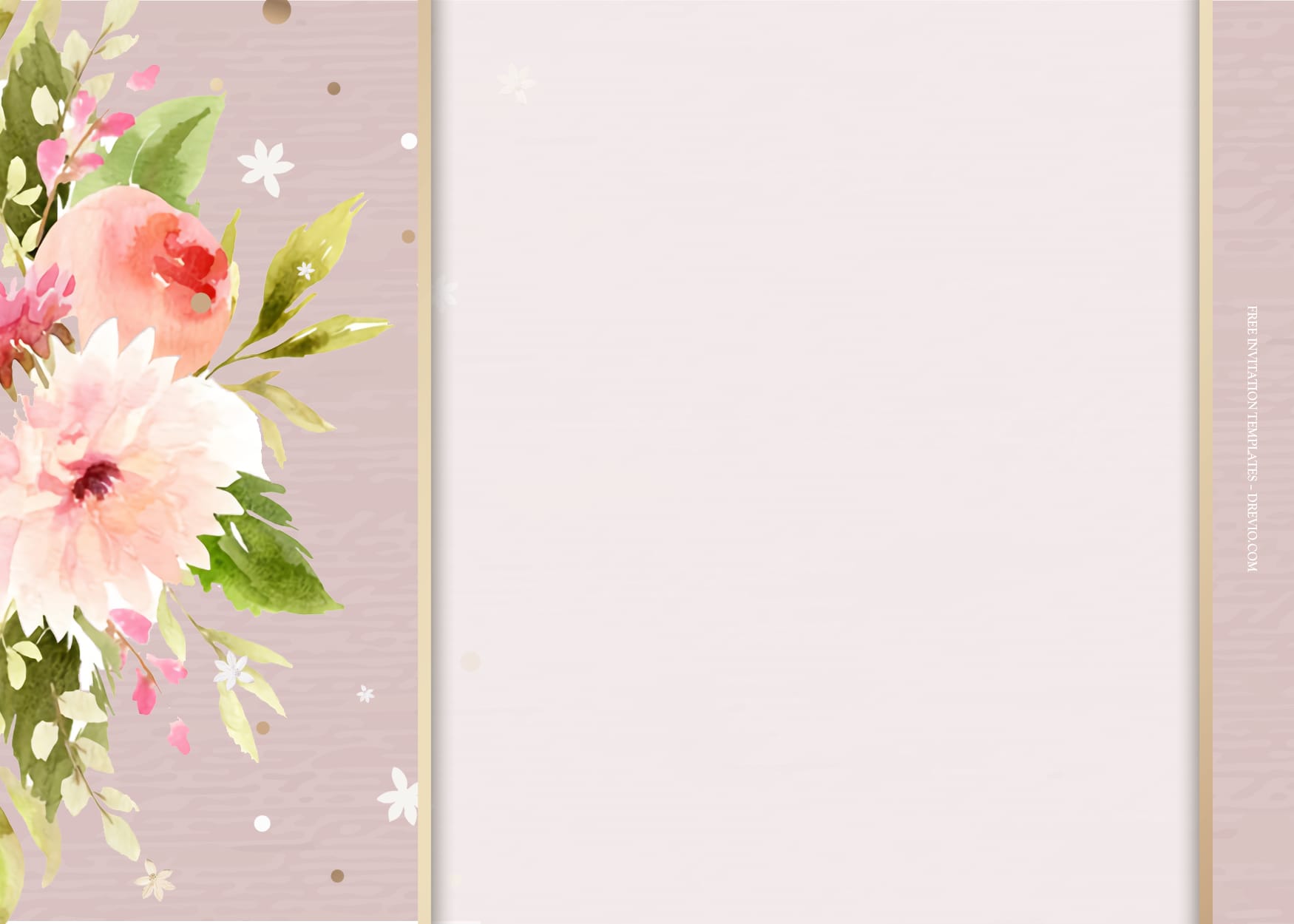 7+ Marsala Blush Watercolor Floral Wedding Invitation Templates One