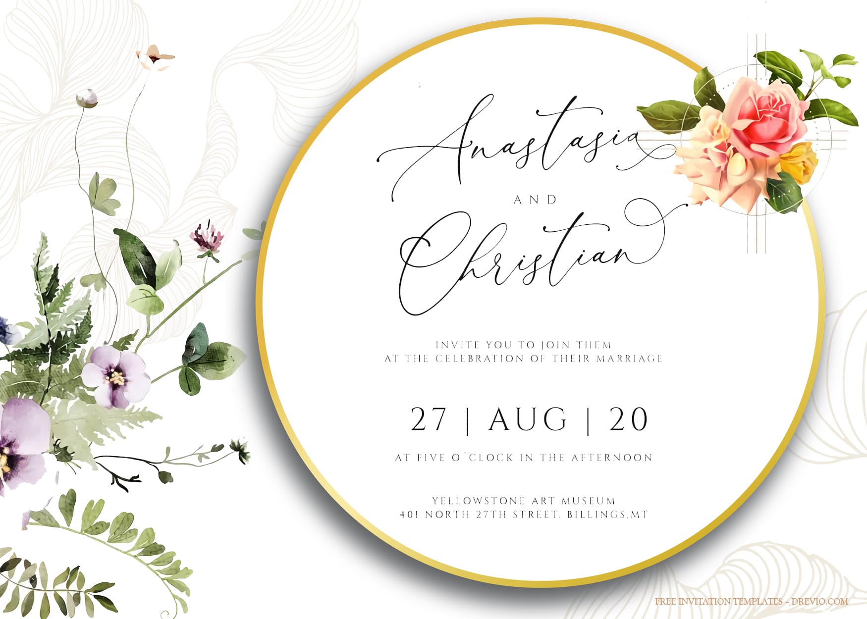 7+ Midsummer Wildflowers Garden Wedding Invitation Templates Title