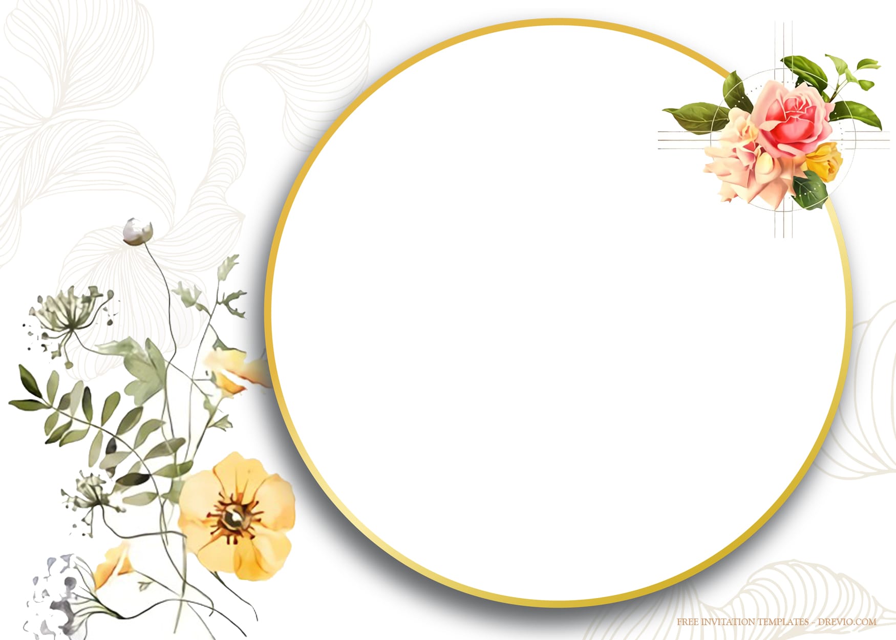 7+ Midsummer Wildflowers Garden Wedding Invitation Templates Type Five