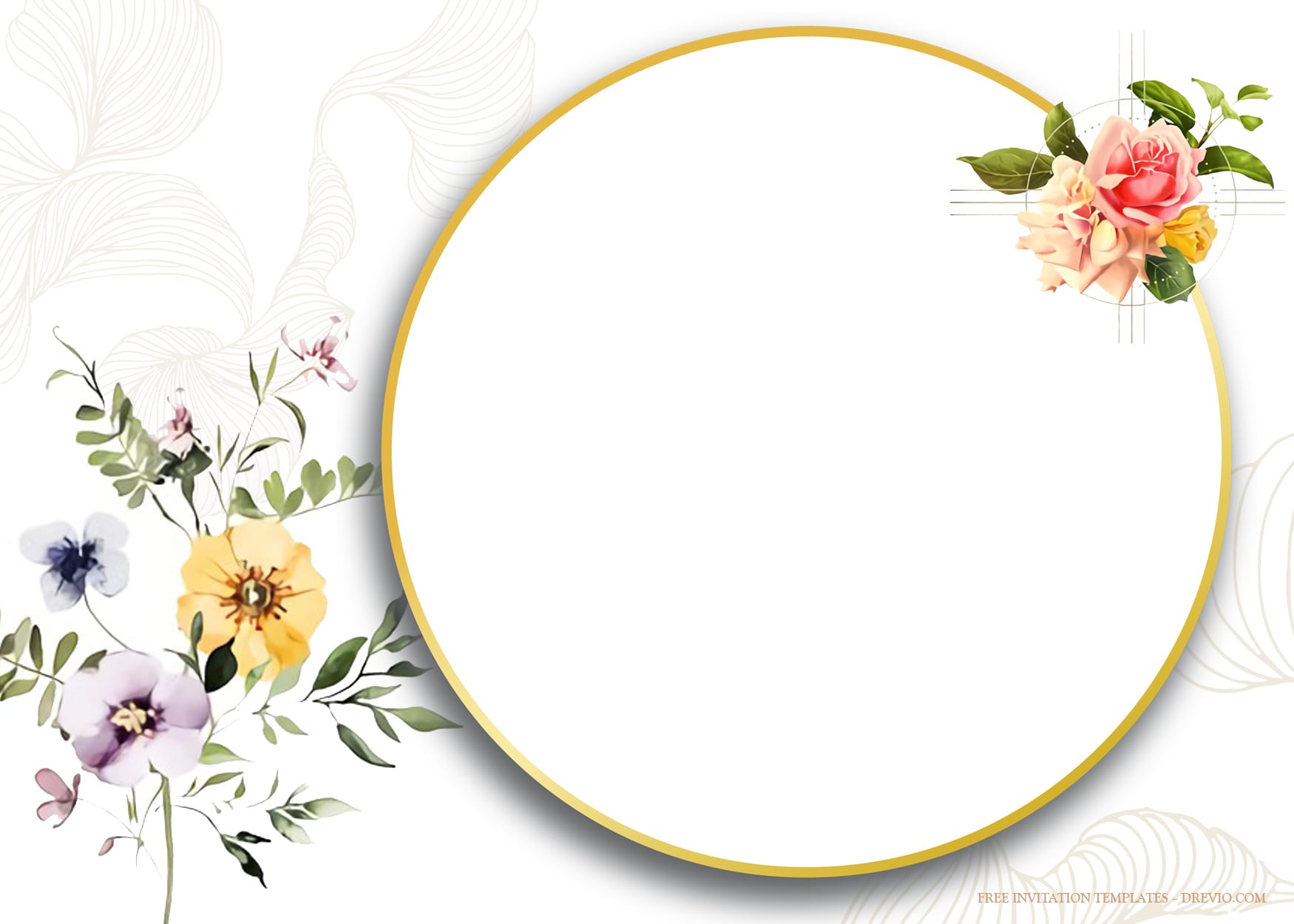 7+ Midsummer Wildflowers Garden Wedding Invitation Templates Type Four
