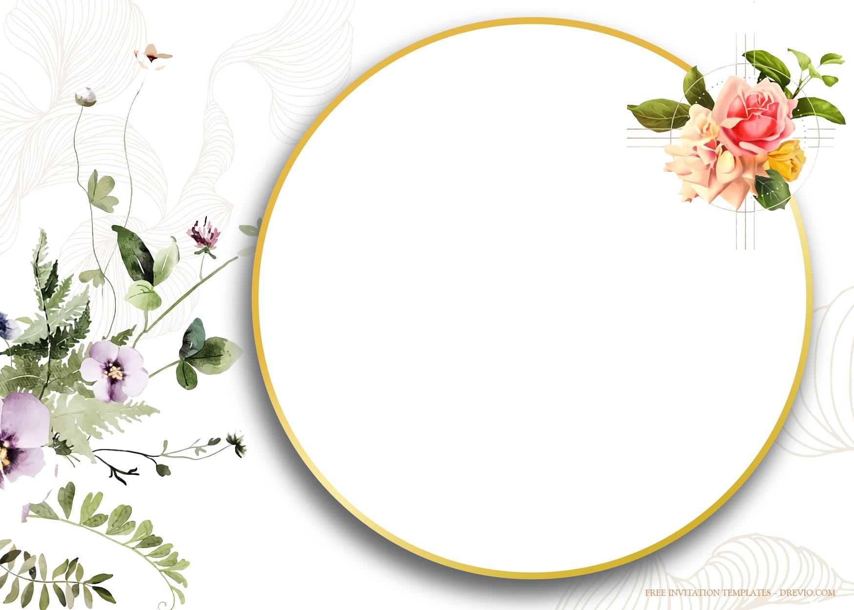7+ Midsummer Wildflowers Garden Wedding Invitation Templates Type One