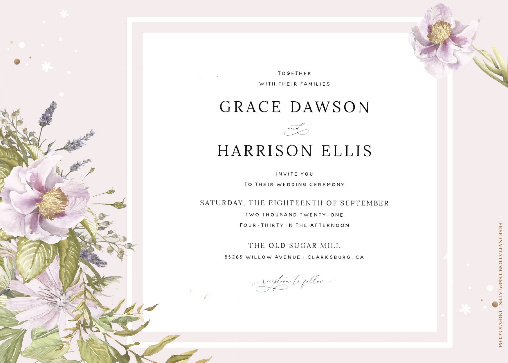 7+ Montana Wild Watercolor Floral Wedding Invitation Templates Title