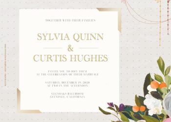 7+ Muted Bloom Watercolor Floral Wedding Invitation Templates Title
