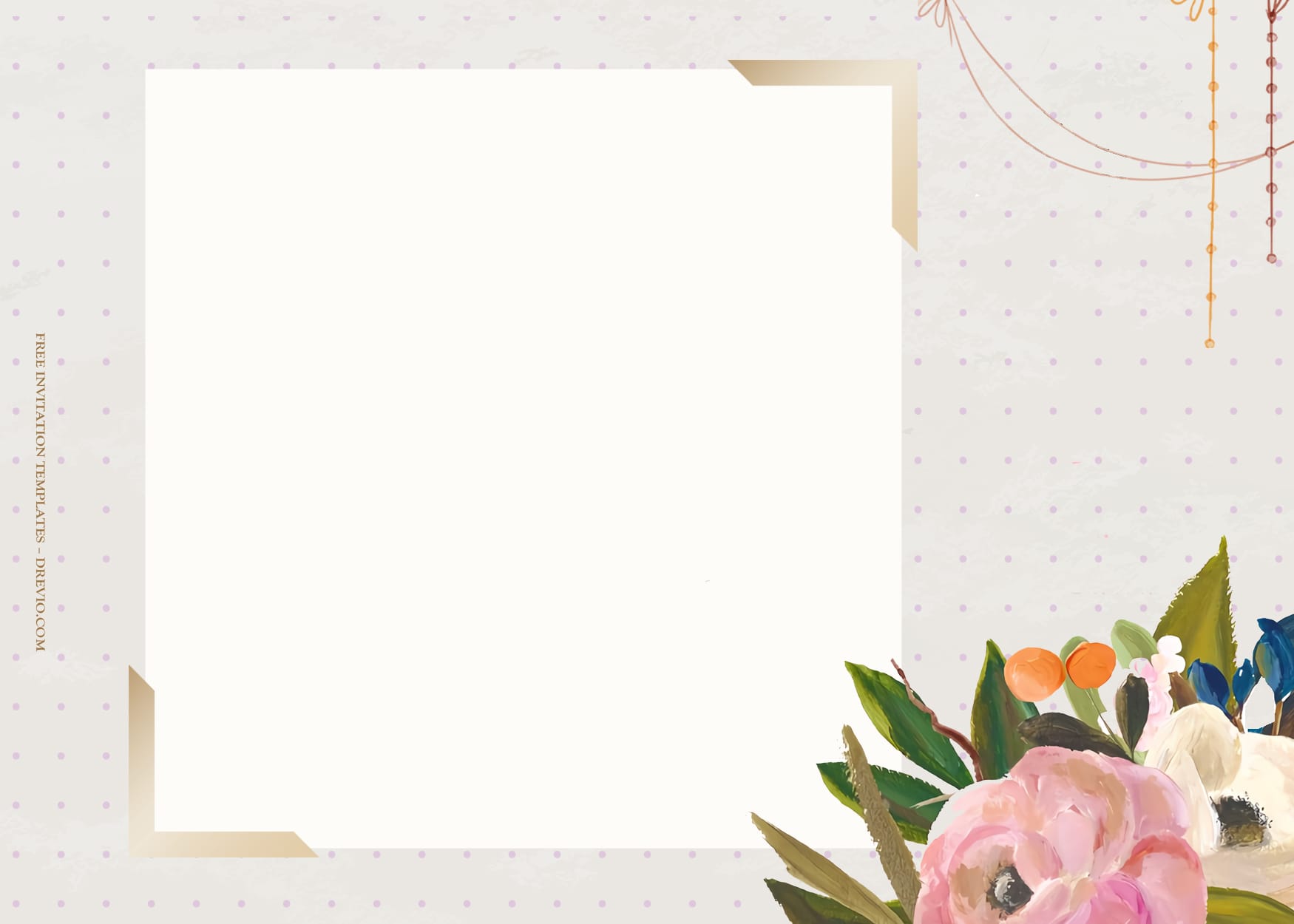 7+ Muted Bloom Watercolor Floral Wedding Invitation Templates Three