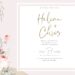 7+ Pink Roses For Love Watercolor Floral Wedding Invitation Templates Title
