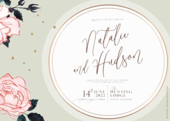 7+ Pinkish Splash Watercolor Floral Wedding Invitation Templates Title