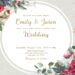 7+ Red Rose Spring Garden Floral Wedding Invitation Templates Title