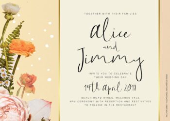 7+ Retro Autumn Watercolor Floral Wedding Invitation Templates Title