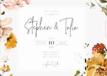 7+ Spring Shining Meadow Floral Wedding Invitation Templates Title