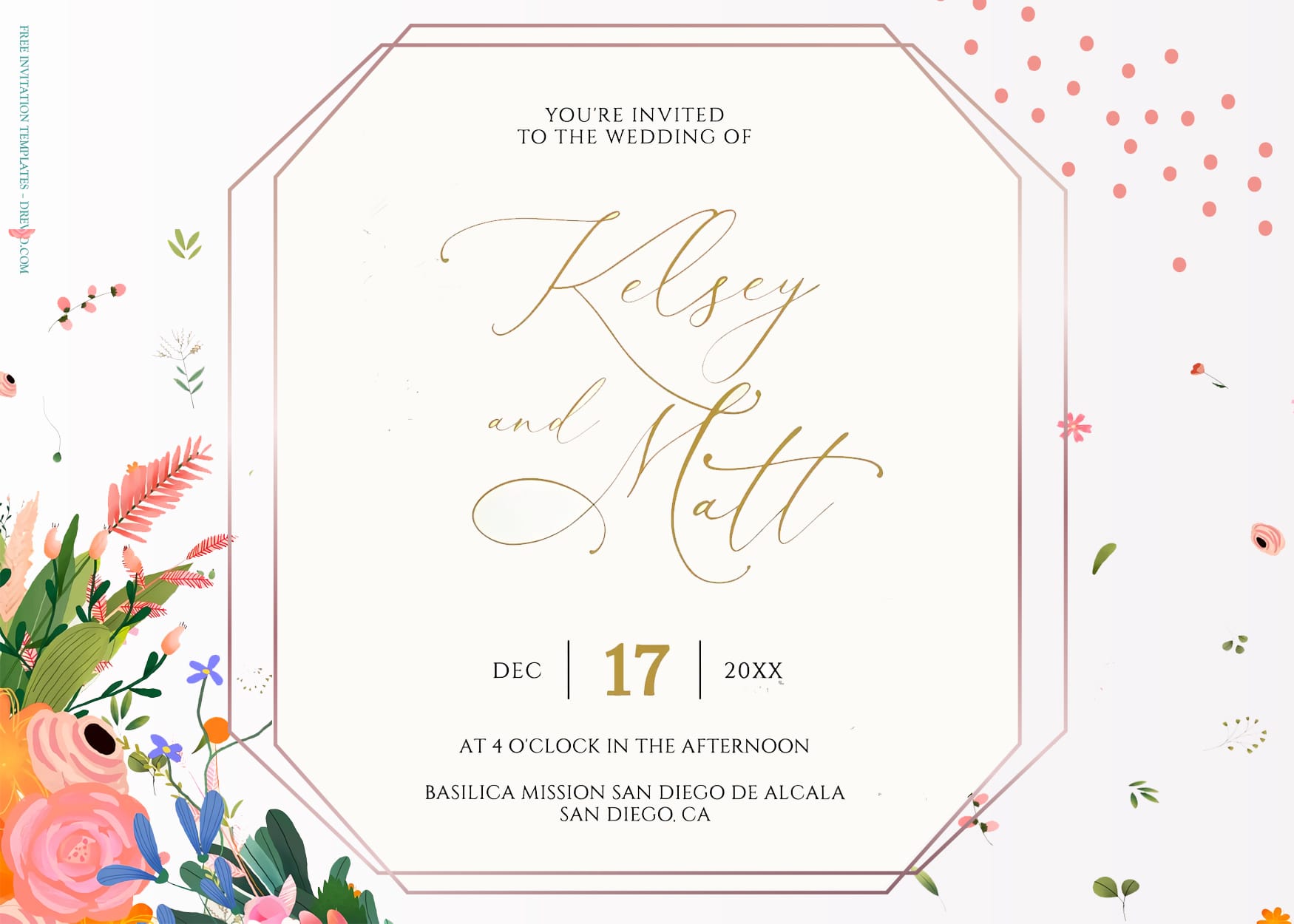 7+ Static And Animated Floral Wedding Invitation Templates Title
