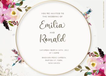 7+ Sugary Tribal Watercolor Floral Wedding Invitation Templates Title
