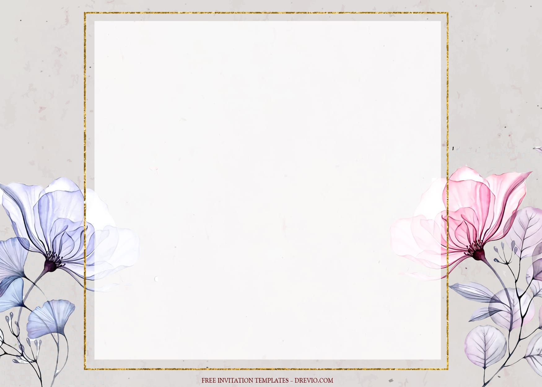 7+ Transparent Spring Watercolor Floral Wedding Invitation Templates Type Four