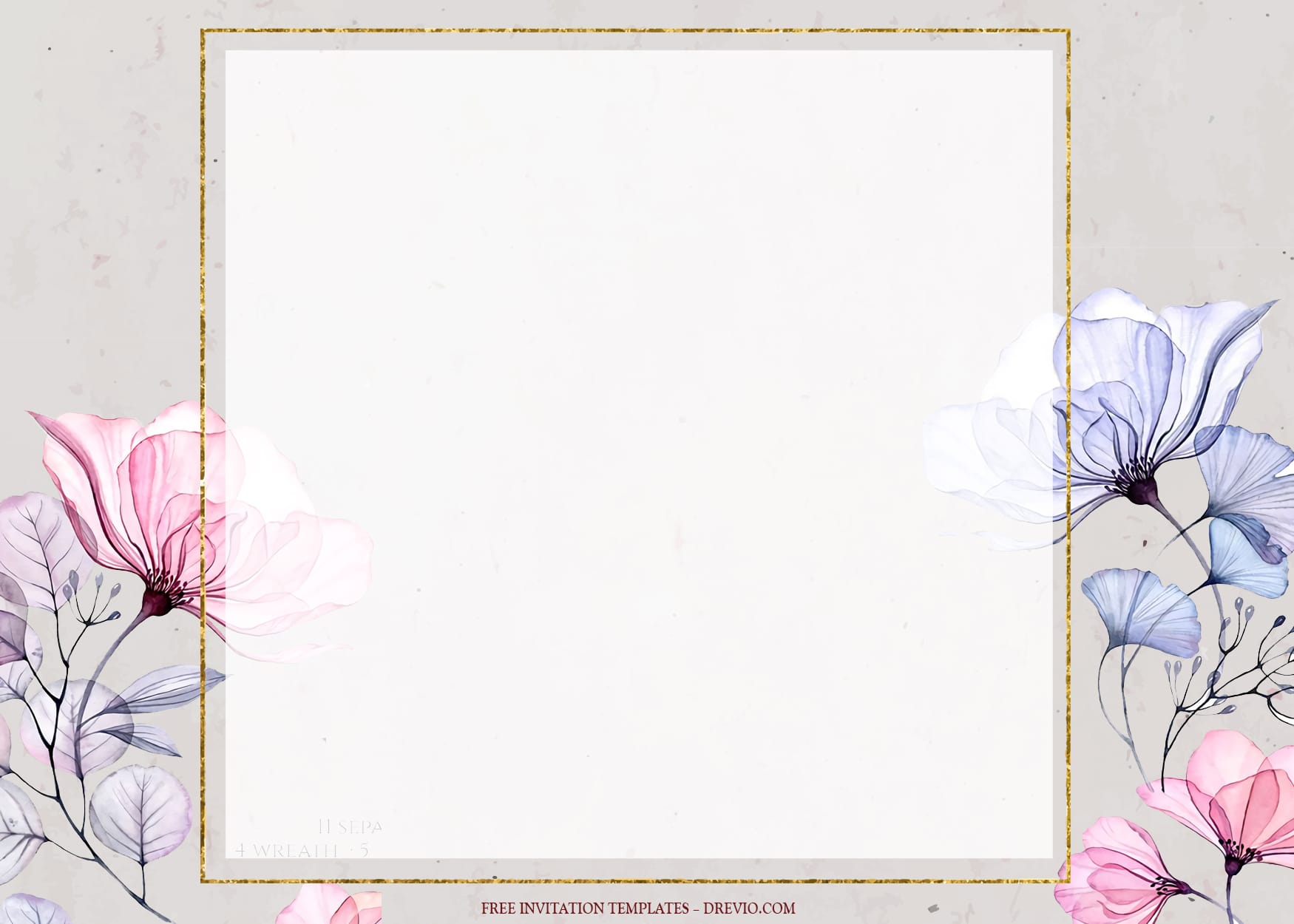 7+ Transparent Spring Watercolor Floral Wedding Invitation Templates Type One