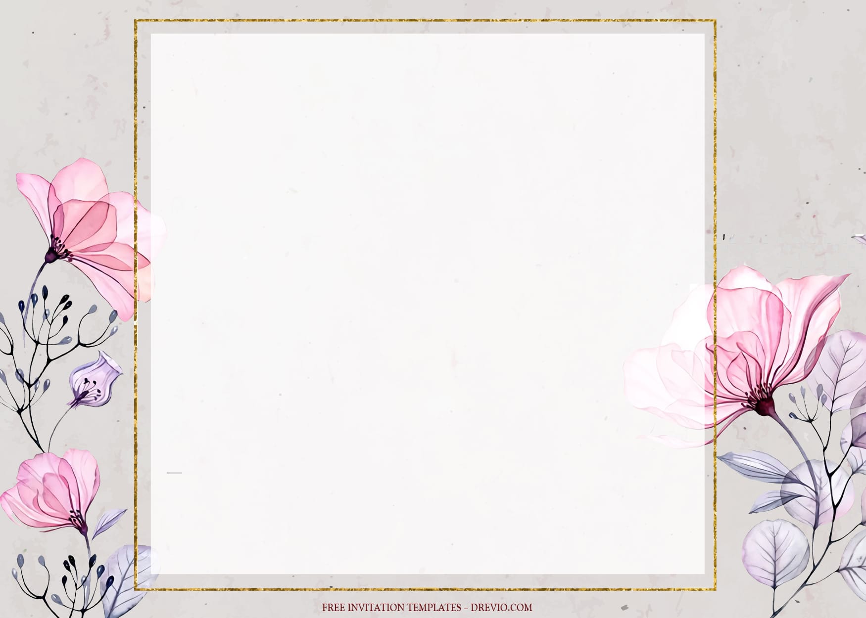 7+ Transparent Spring Watercolor Floral Wedding Invitation Templates Type Three