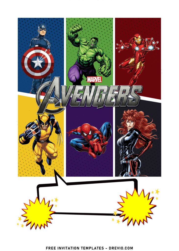 8+ Unique And Colorful Avengers Birthday Invitation Templates with Spider-Man