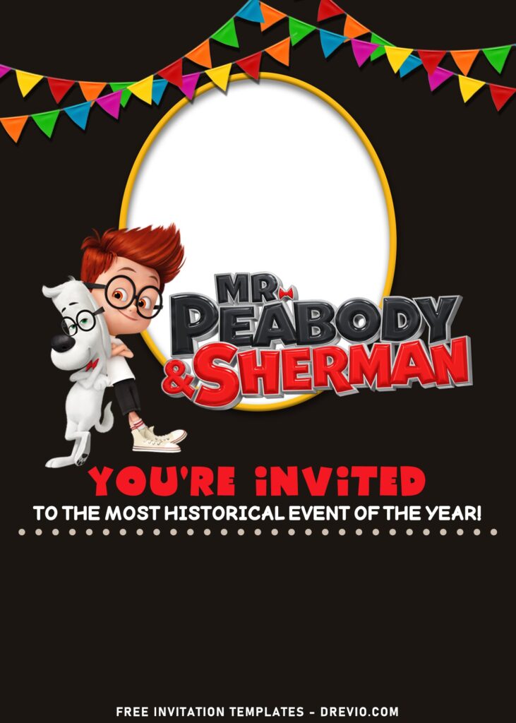 Invitation Template of 8+ Mr. Peabody And Sherman Chalkboard Birthday Invitation Templates 3