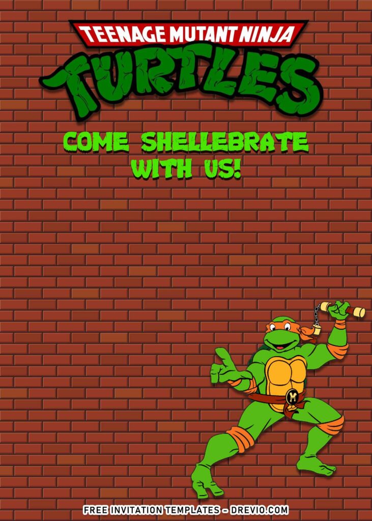 8+ Totally Awesome Teenage Mutant Ninja Turtles Invitation Templates with Donatello