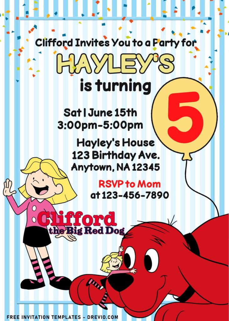 8+ Sweet Emily And Lovable Clifford The Big Red Dog Invitation Templates