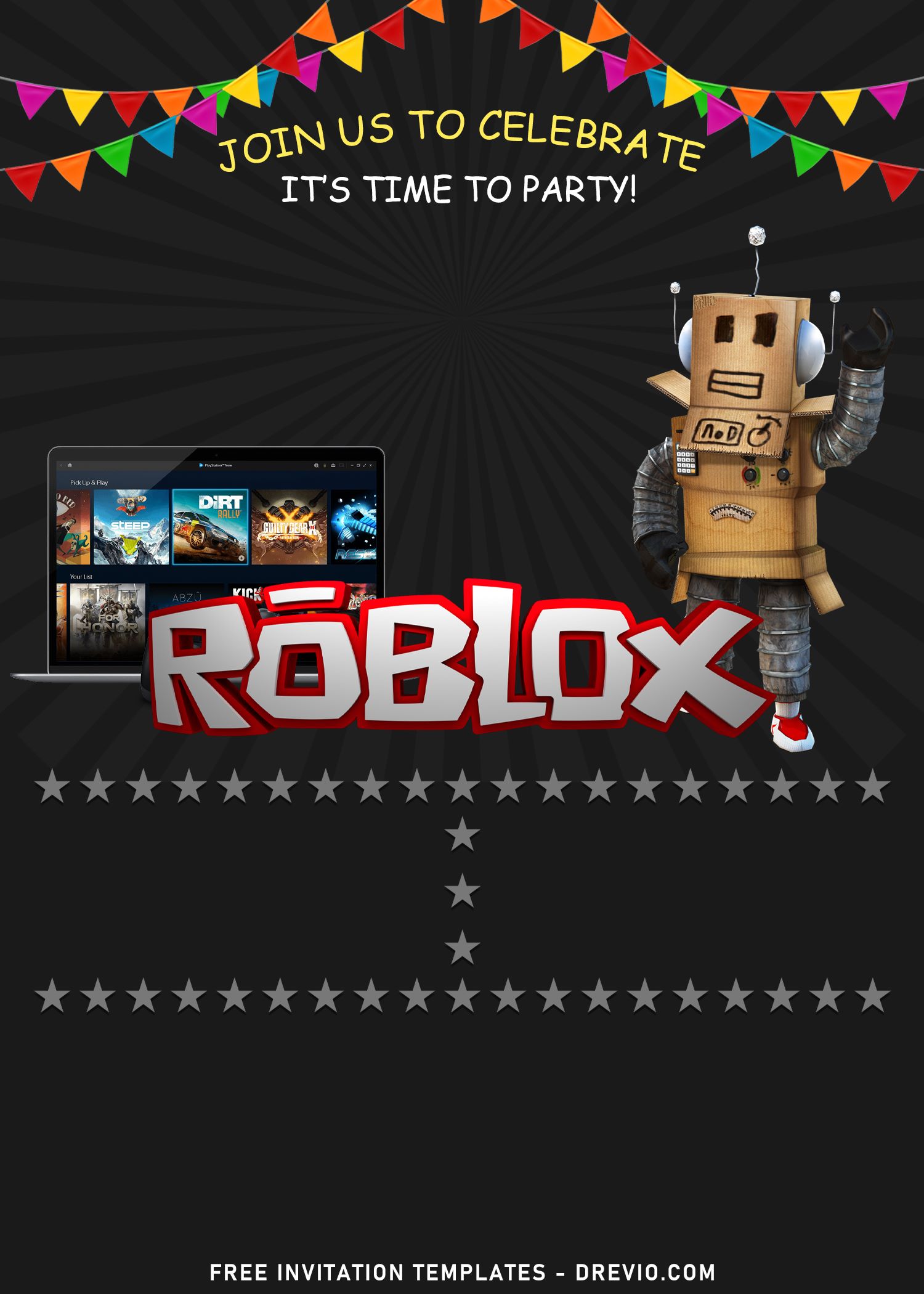 8 Cool Chalkboard Roblox Birthday Invitation Templates Download 