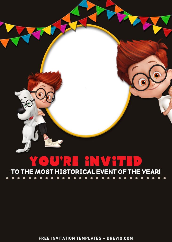 Invitation Template of 8+ Mr. Peabody And Sherman Chalkboard Birthday Invitation Templates 7