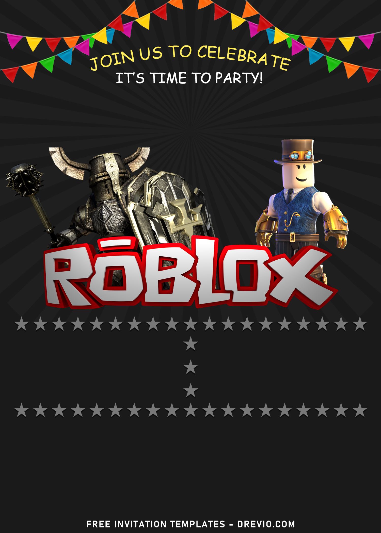 8+ Best Roblox Gamer Birthday Invitation Templates