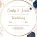 8+ Navy Blue And Pinkish Watercolor Floral Wedding Invitation Templates Title