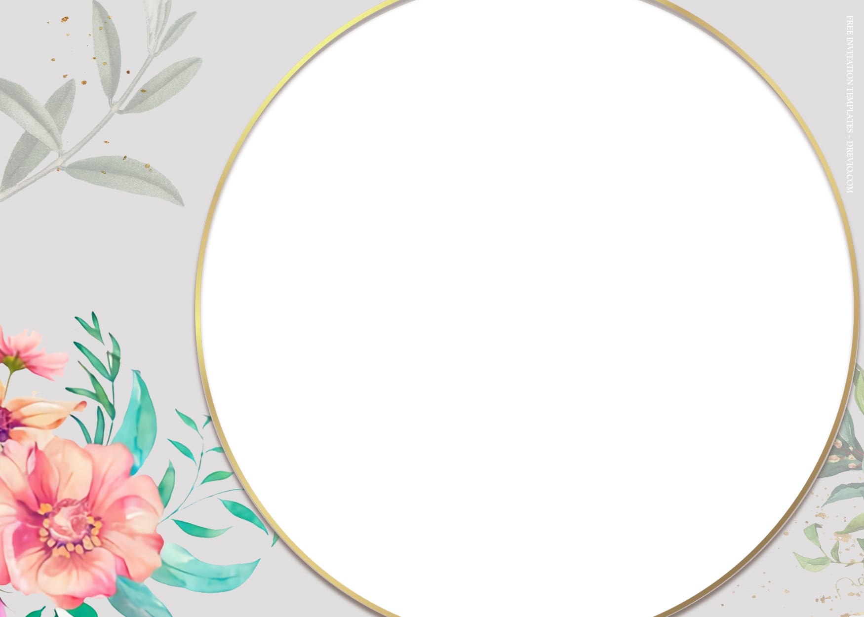 8+ Spring Simple Watercolor Floral Wedding Invitation Templates Five