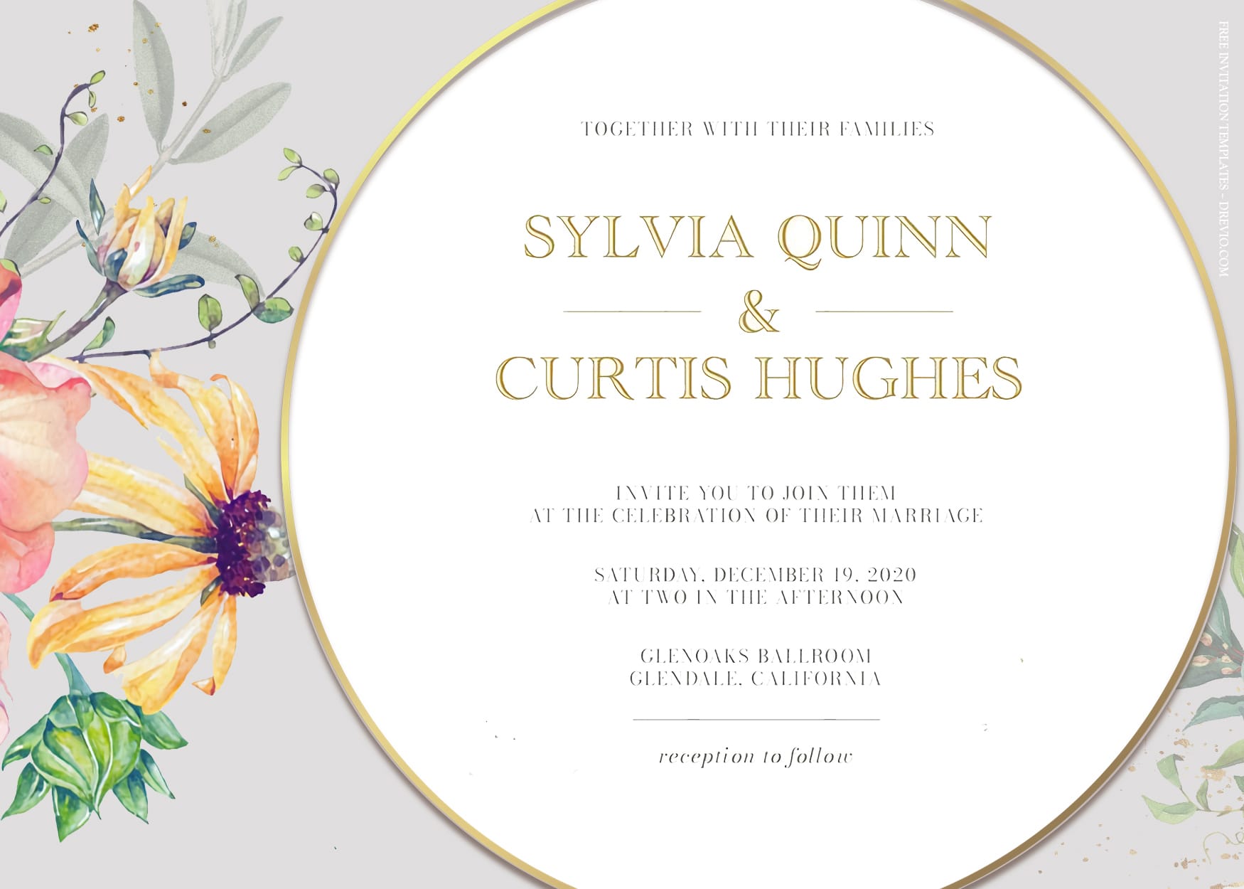 8+ Spring Simple Watercolor Floral Wedding Invitation Templates Title