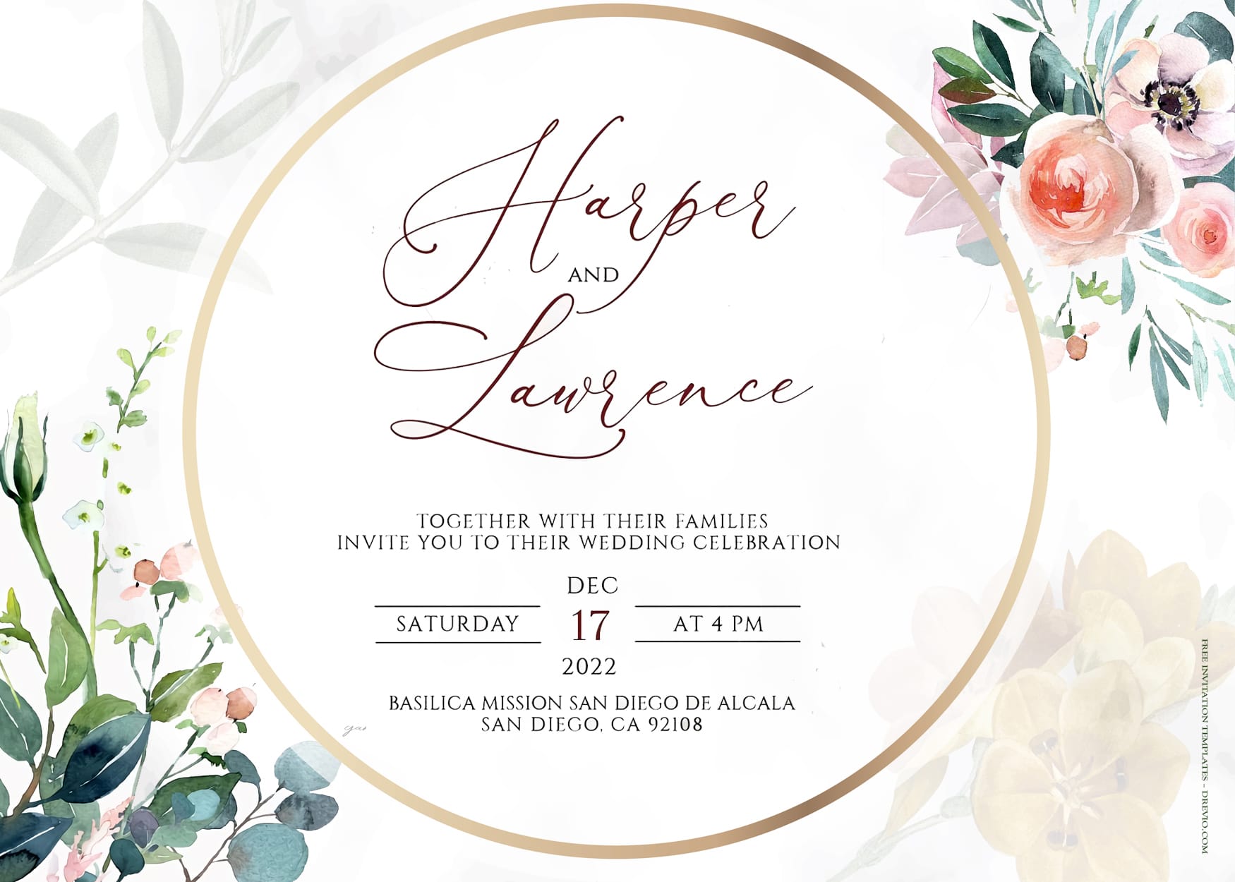 8+ Velvet Summer Garden Floral Wedding Invitation Templates Title