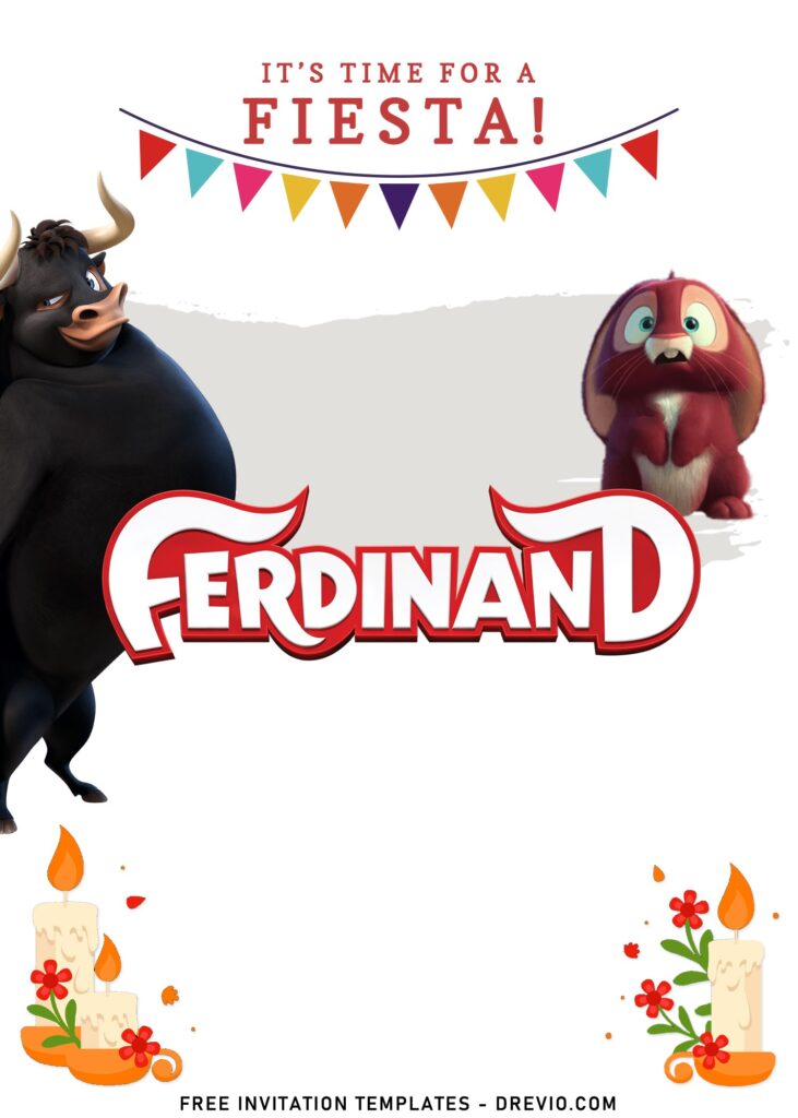 Invitation Template of 9+ The Bubbly El Toro Ferdinand Movie Birthday Invitation Templates 1