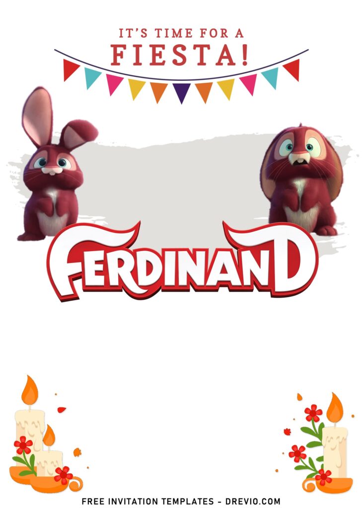 9+ The Bubbly El Toro Ferdinand Movie Birthday Invitation Templates with 