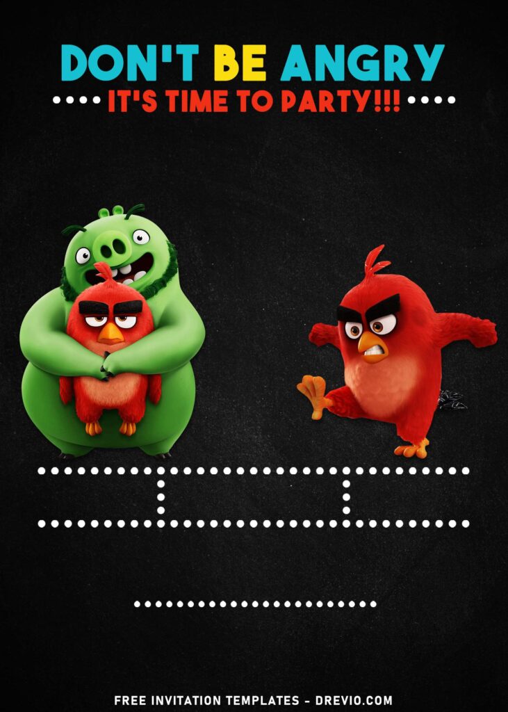 9+ Funny Angry Birds And Bad Piggies Birthday Invitation Templates with 