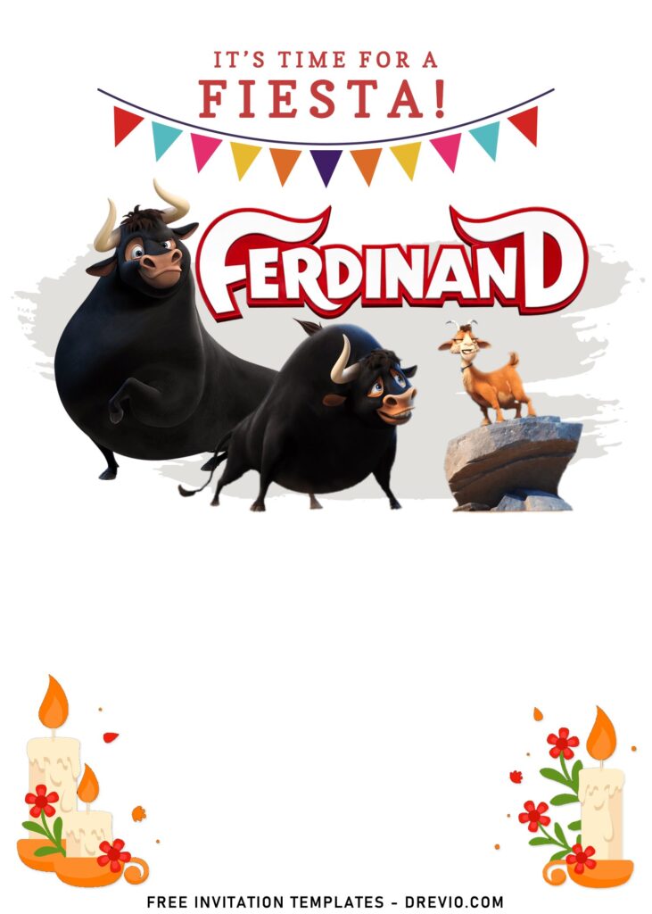 9+ The Bubbly El Toro Ferdinand Movie Birthday Invitation Templates with Lupe