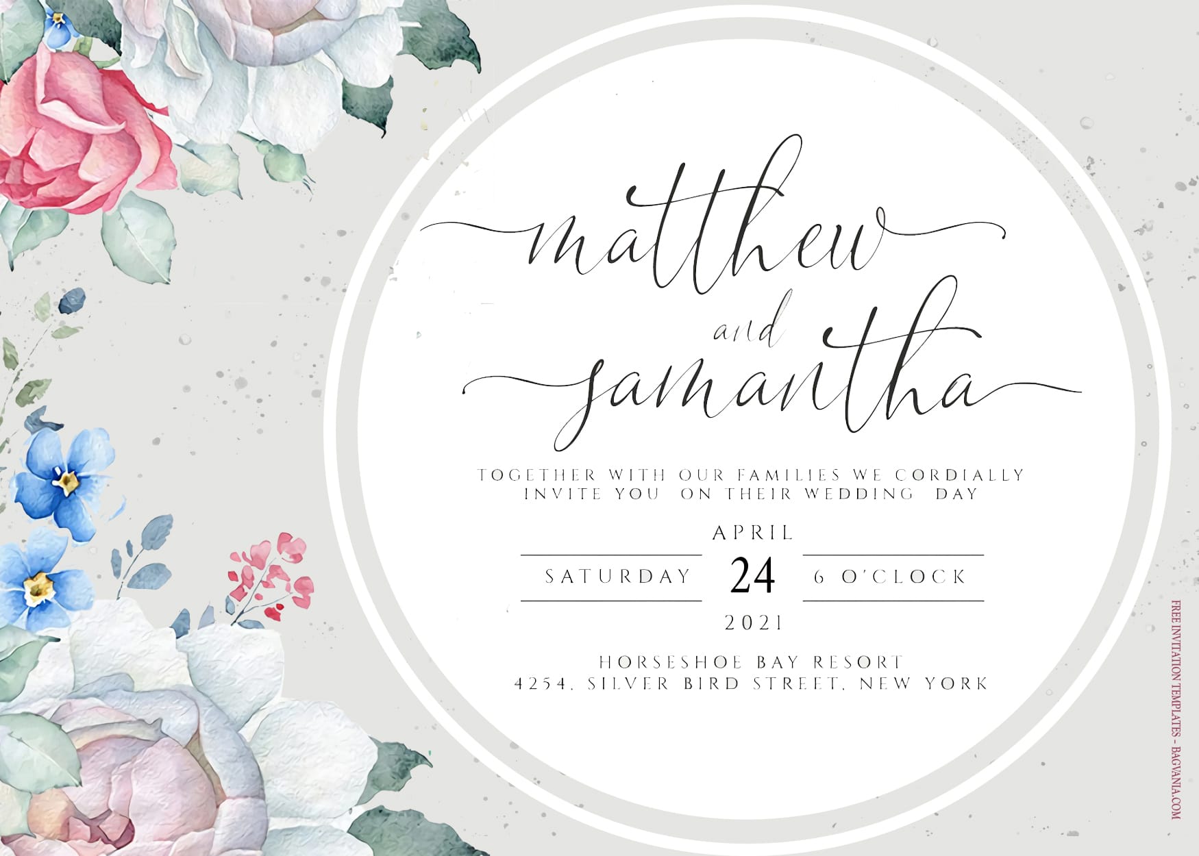 9+ Delicate Winter Watercolor Floral Wedding Invitation Templates Title