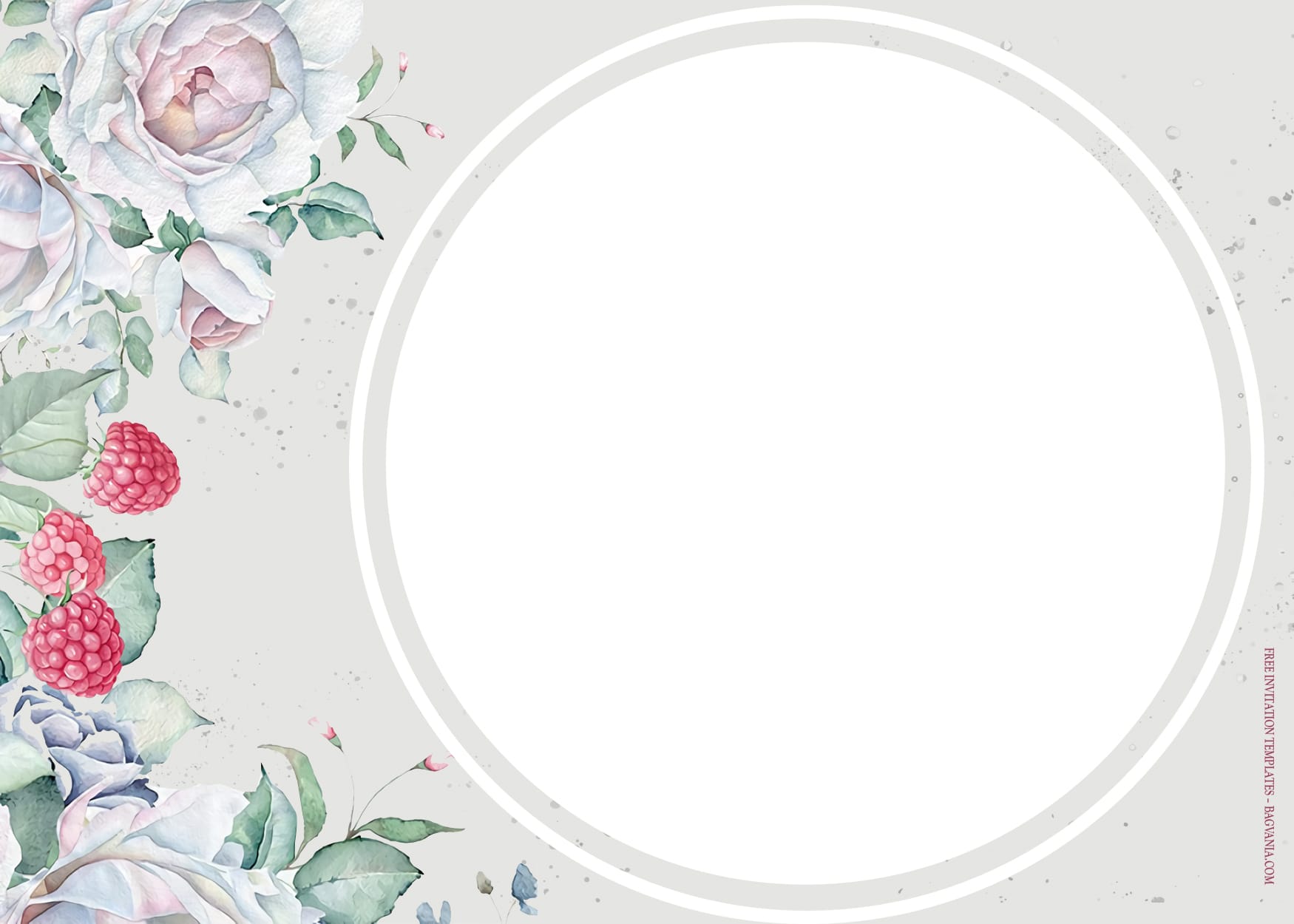 9+ Delicate Winter Watercolor Floral Wedding Invitation Templates Type Five