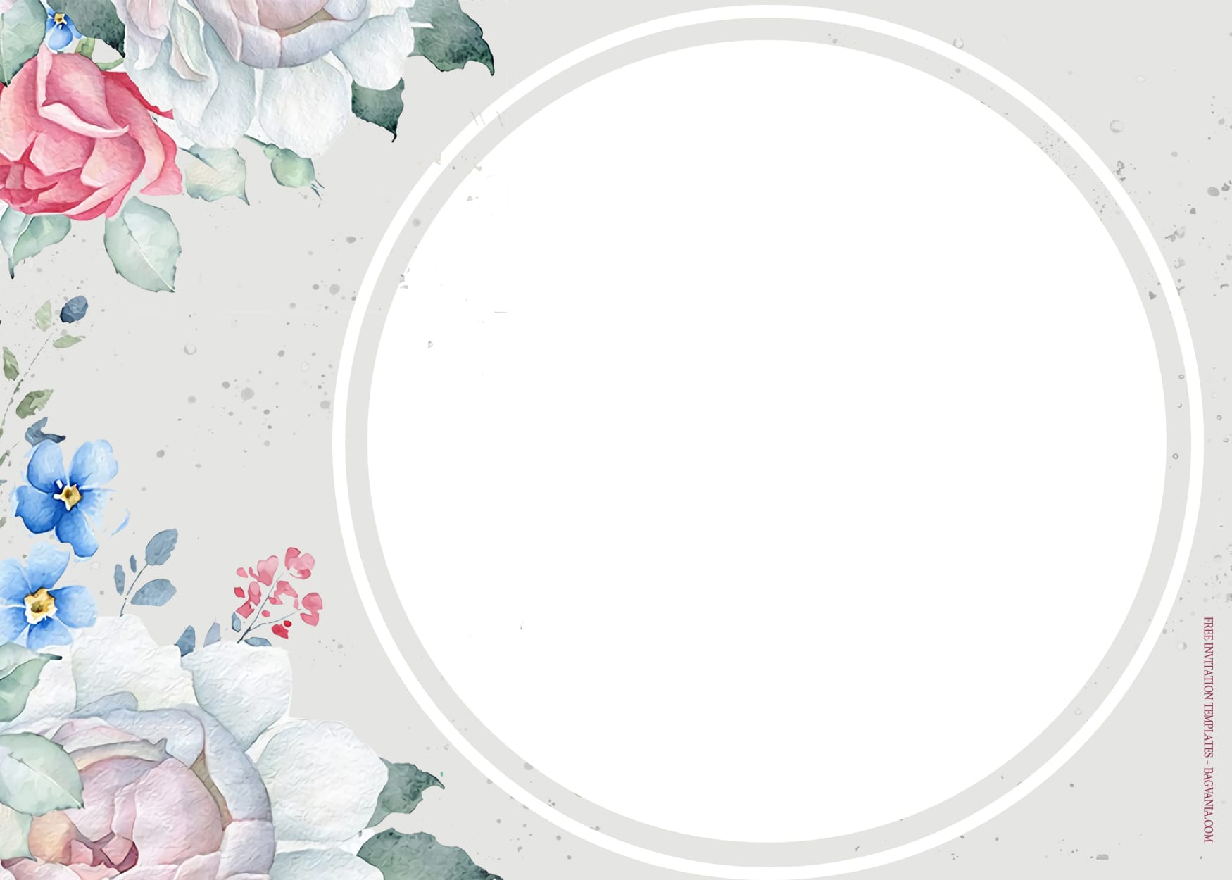 9+ Delicate Winter Watercolor Floral Wedding Invitation Templates Type One