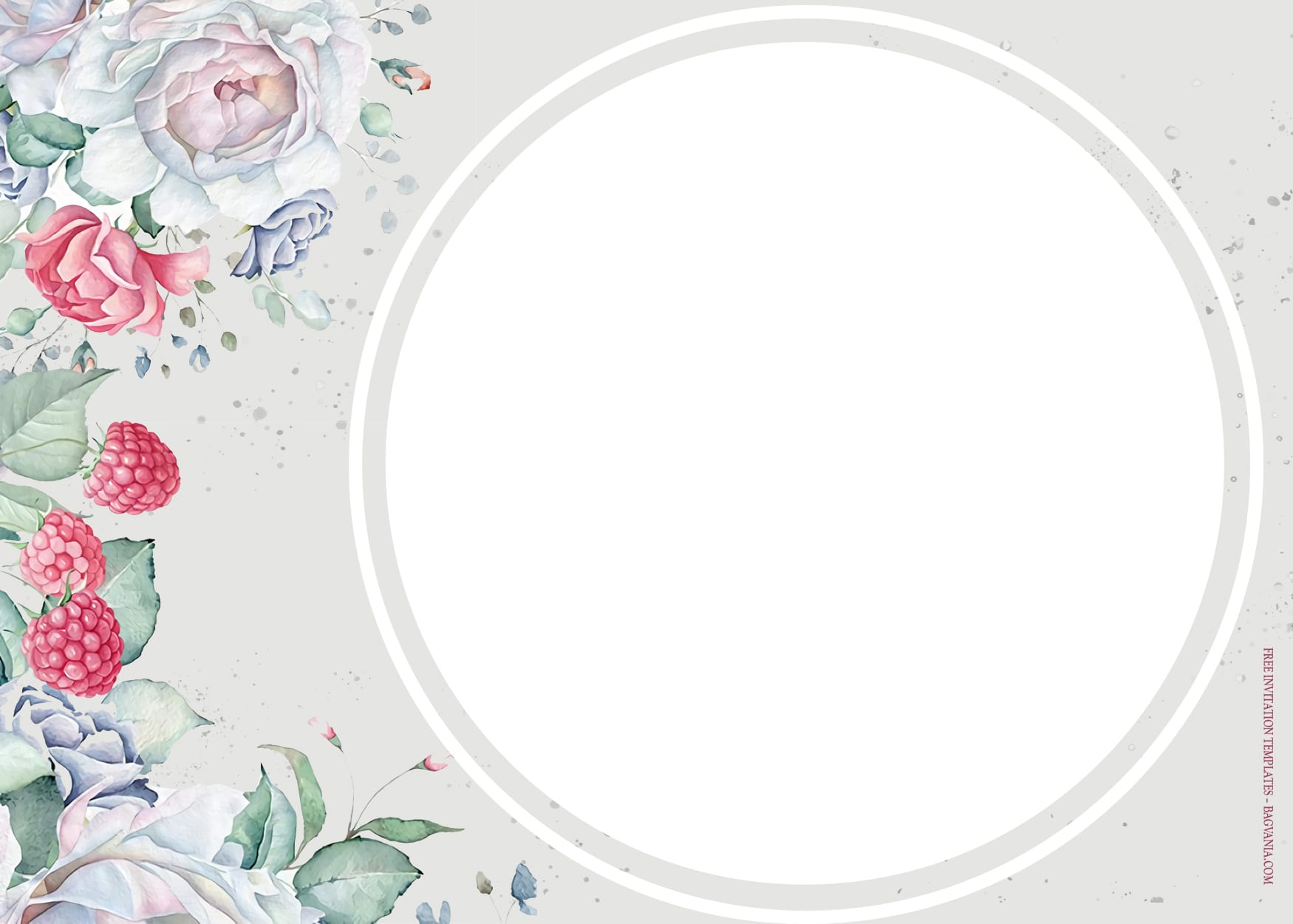 9+ Delicate Winter Watercolor Floral Wedding Invitation Templates Type Seven