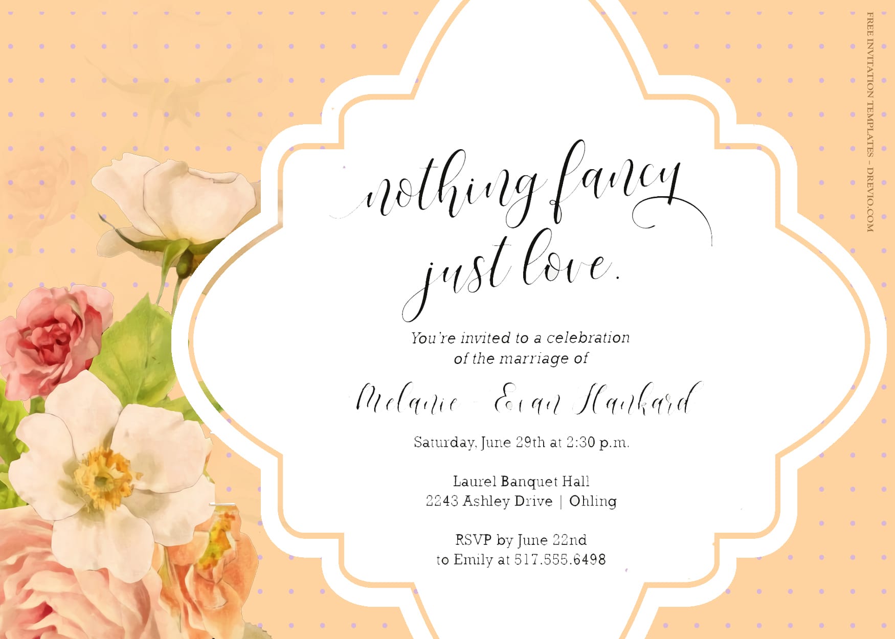 9+ Petals Blossom Watercolor Floral Wedding Invitation Templates Title