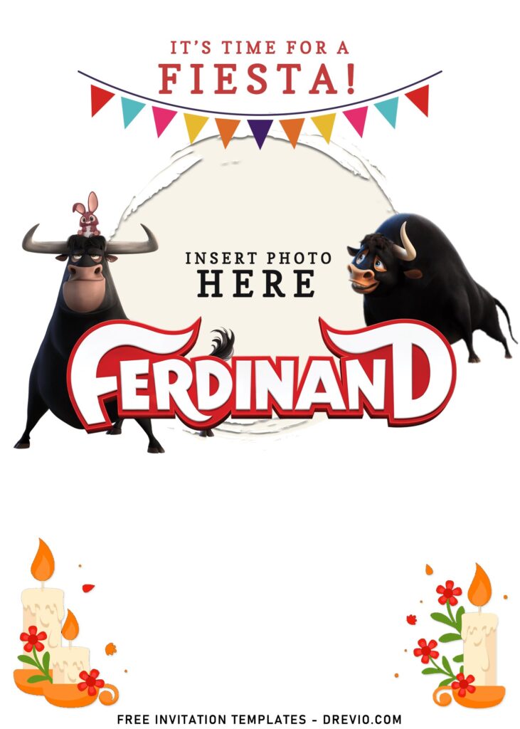 9+ The Bubbly El Toro Ferdinand Movie Birthday Invitation Templates with Valiente