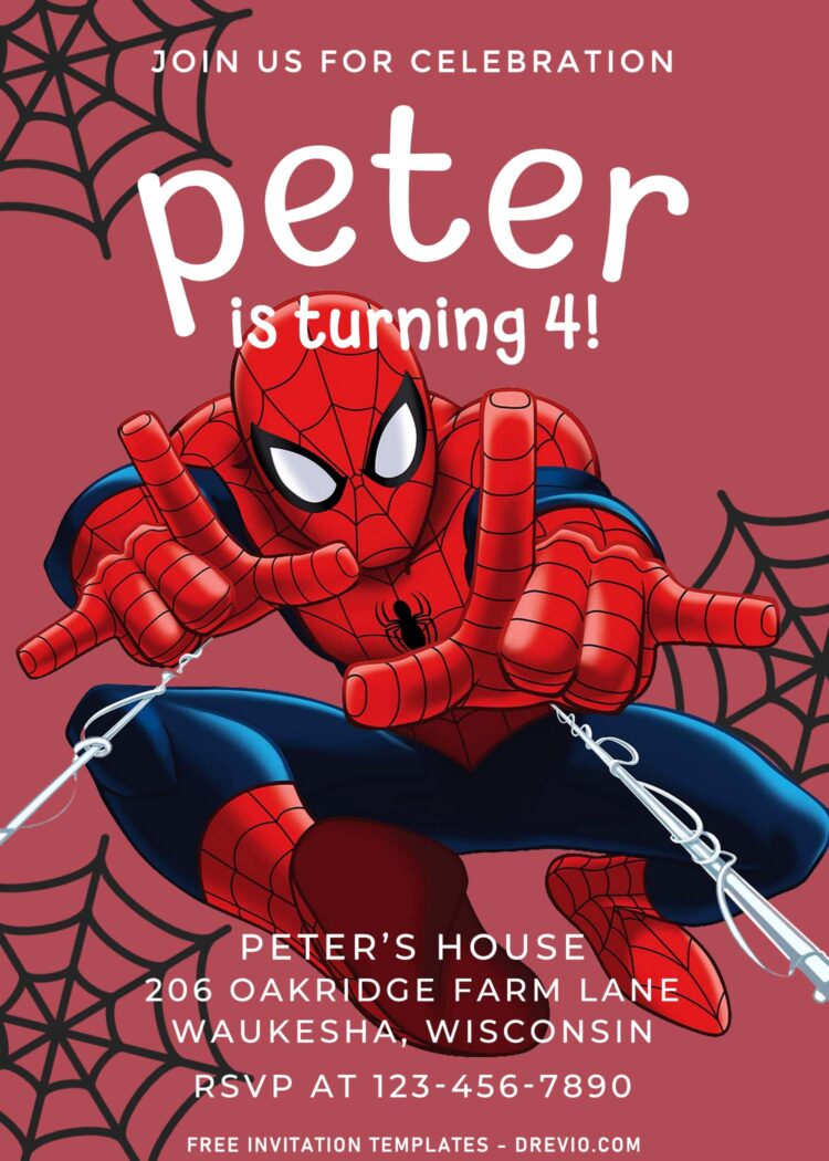 9+ Amazing Spiderman Invitation Templates Perfect For Your Son's ...