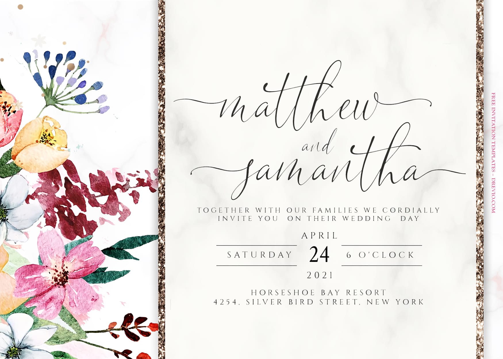 9+ Sweet Melody Floral Wedding Invitation Templates Title