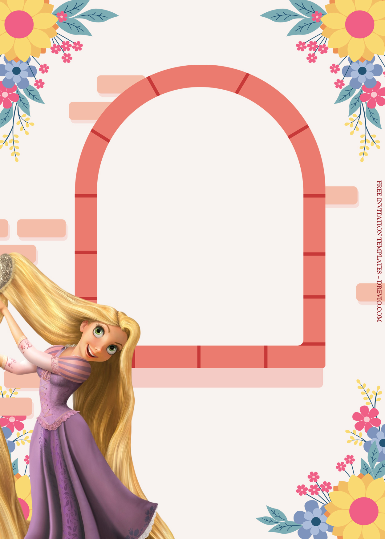10+ Tangled With Princess Rapunzel Birthday Invitation Templates Five