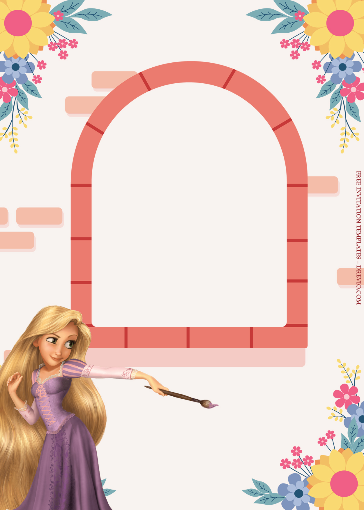 10+ Tangled With Princess Rapunzel Birthday Invitation Templates One