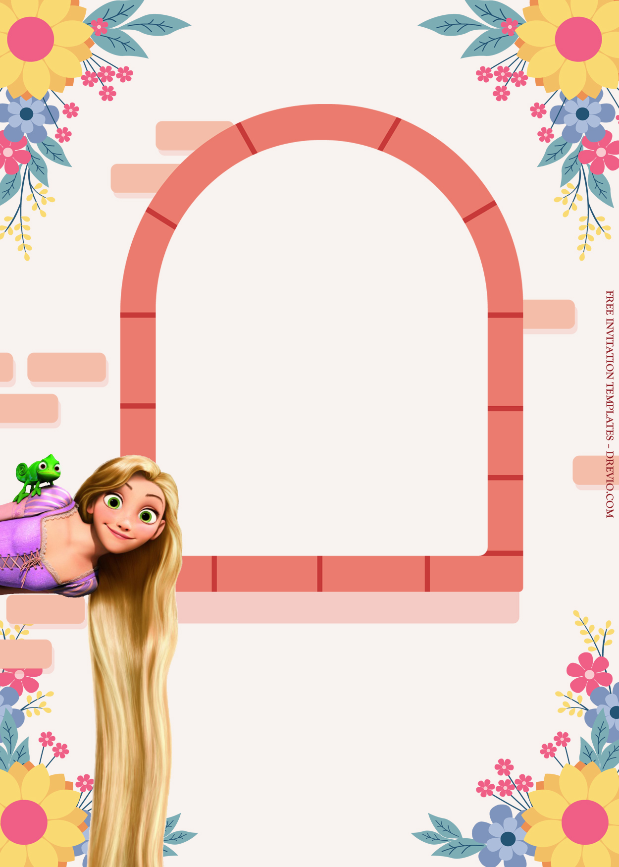 10+ Tangled With Princess Rapunzel Birthday Invitation Templates Three