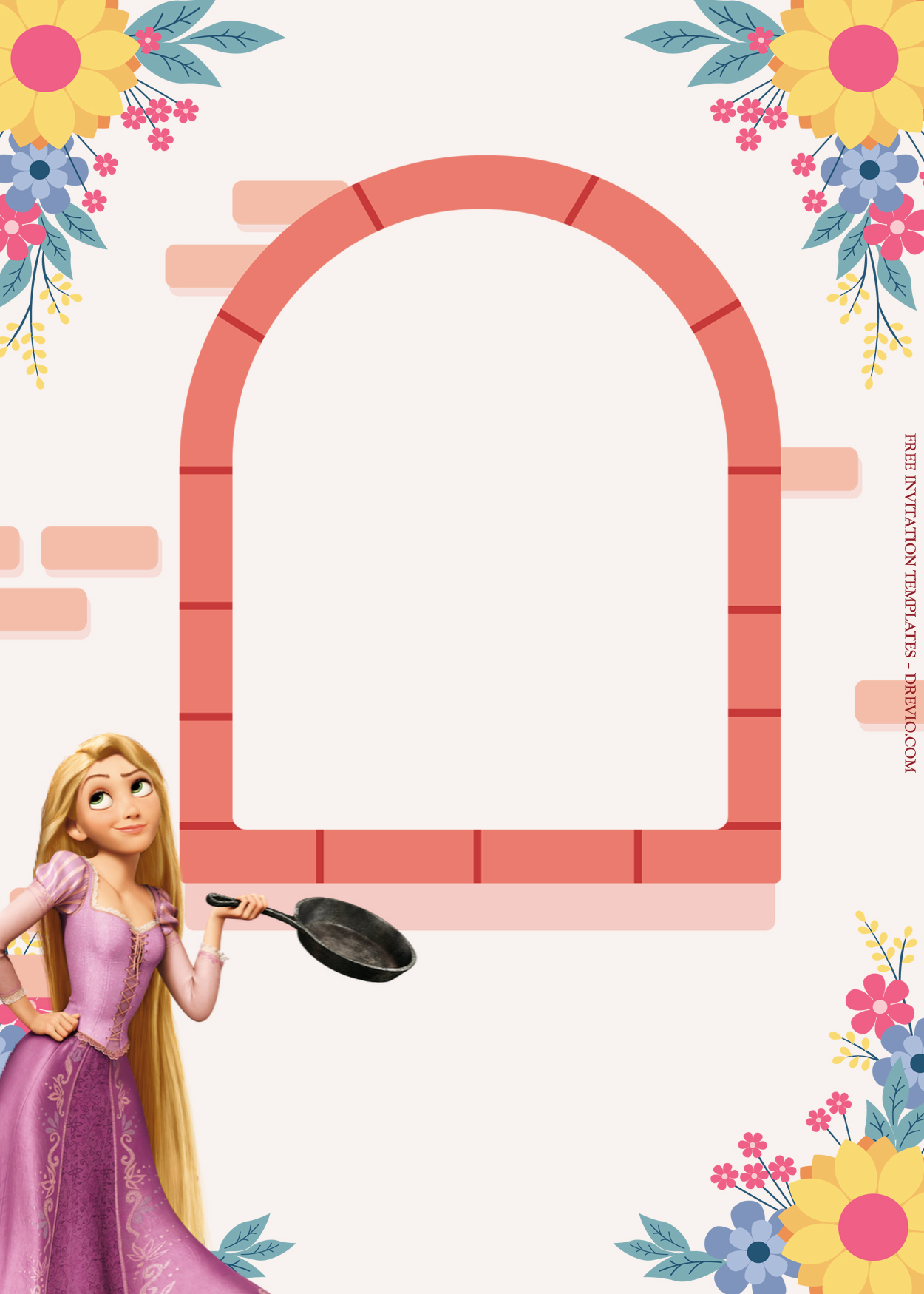 10+ Tangled With Princess Rapunzel Birthday Invitation Templates Two