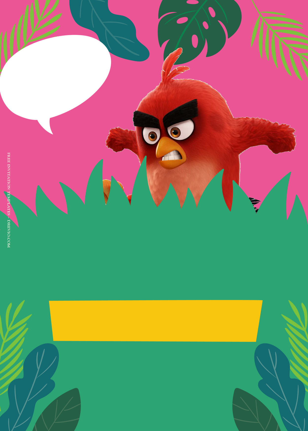 11+ Battle On The Spot With Angry Bird Birthday Invitation Templates Six