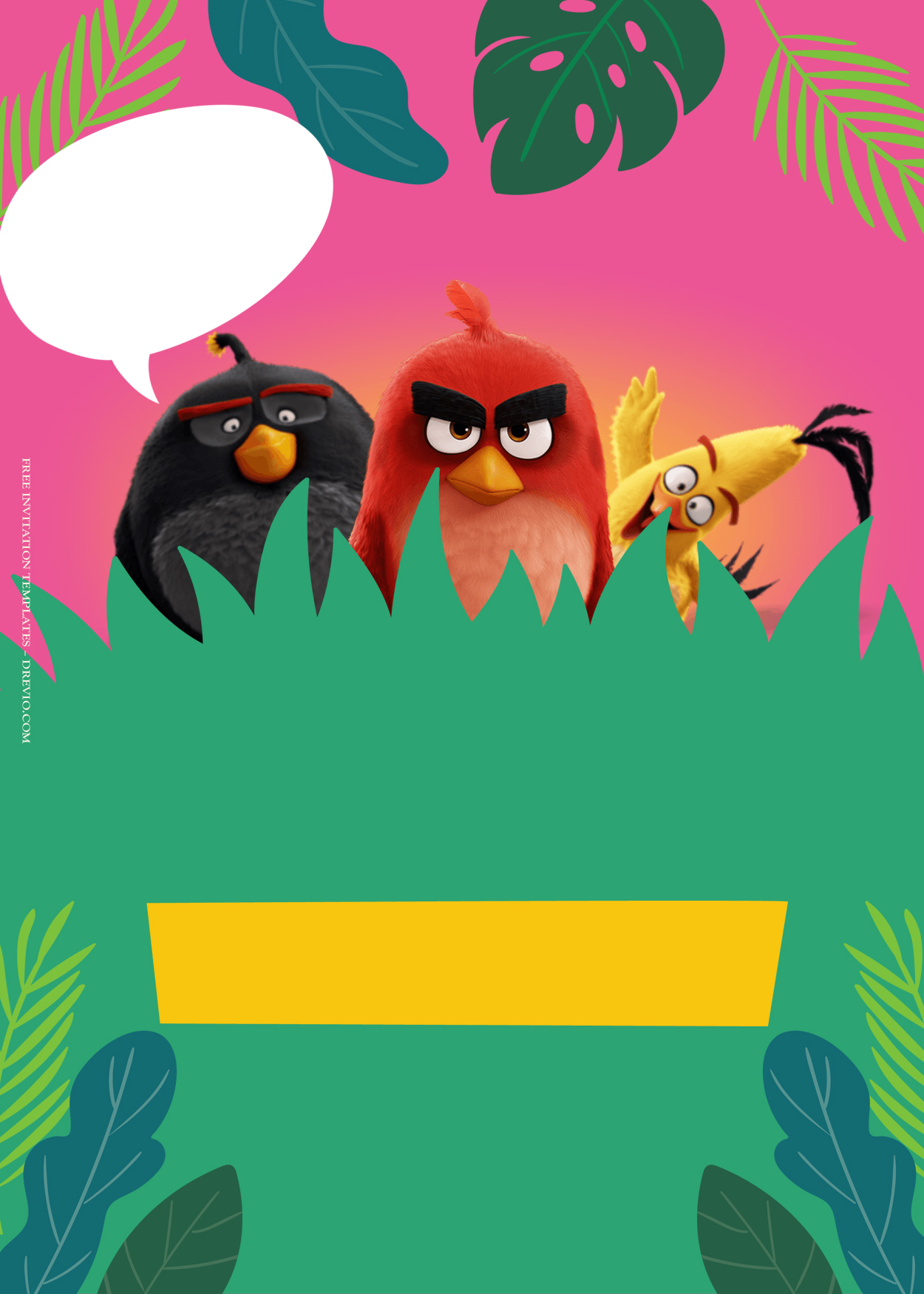 11+ Battle On The Spot With Angry Bird Birthday Invitation Templates Ten
