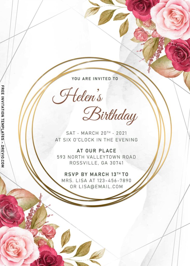 11+ Soft And Delicate Blooms Floral Birthday Invitation Templates