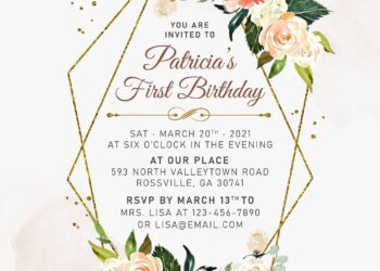10+ Cascading Blush Watercolor Floral Wedding Invitation Templates