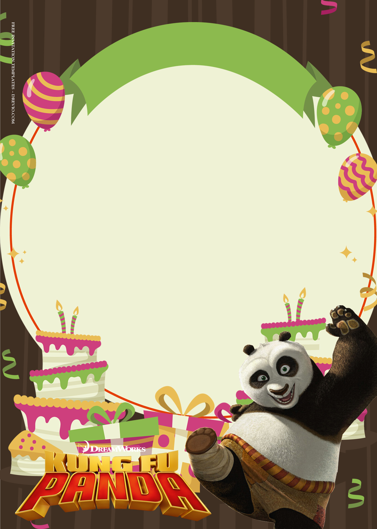 11+ Kungfu Panda The Breaking Dance Birthday Invitation Templates Eight